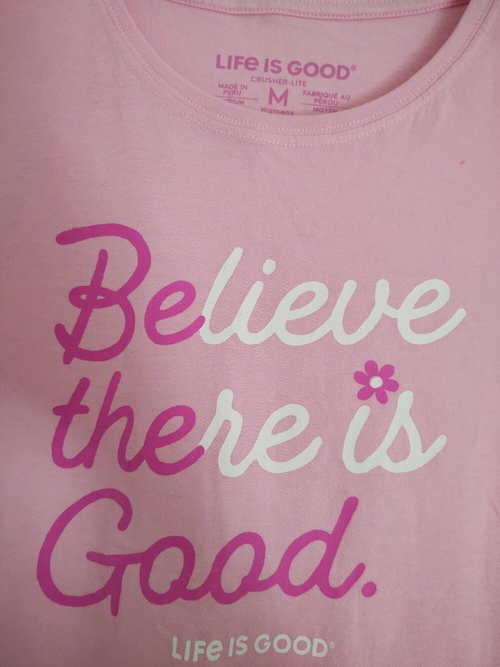 Life is Good Pink T-shirt - Picture 3 of 4